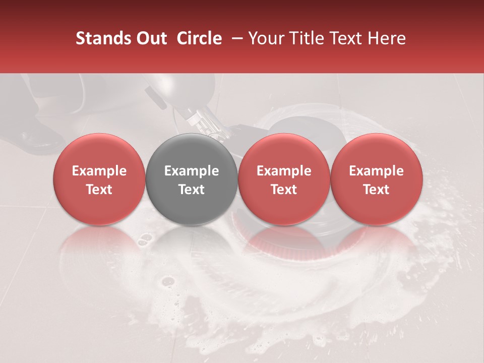 A Man Is Cleaning The Floor With A Machine PowerPoint Template