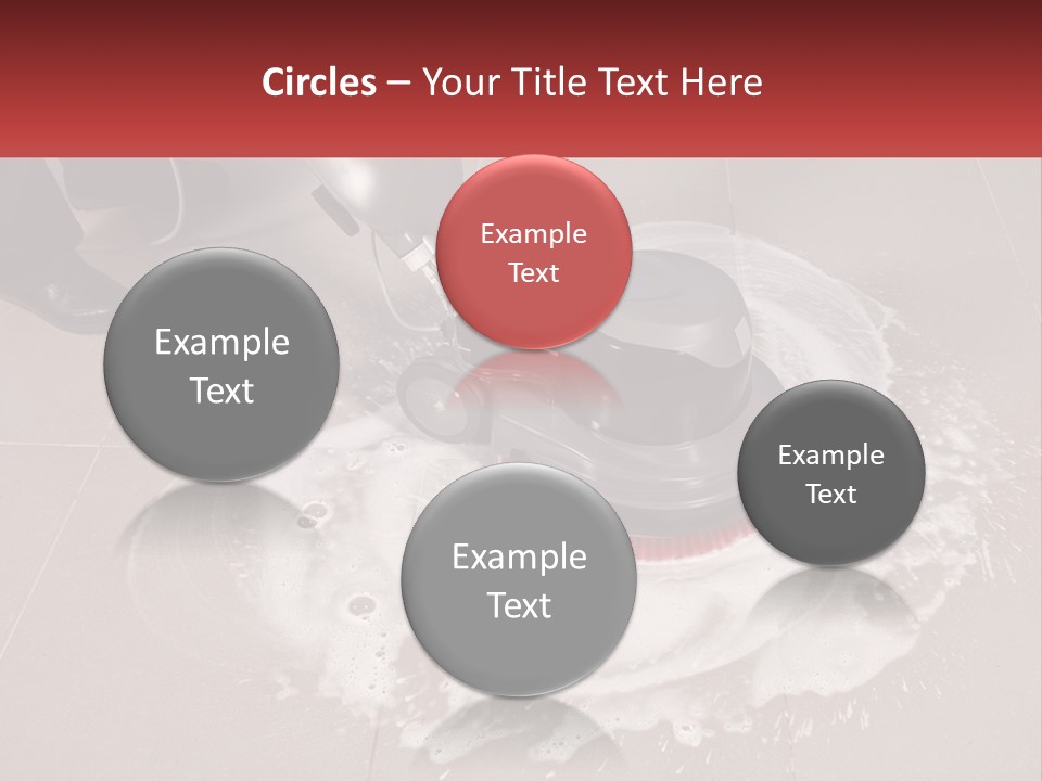 A Man Is Cleaning The Floor With A Machine PowerPoint Template