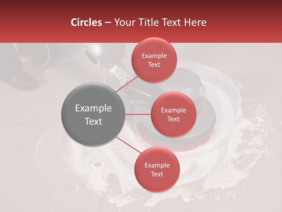 A Man Is Cleaning The Floor With A Machine PowerPoint Template