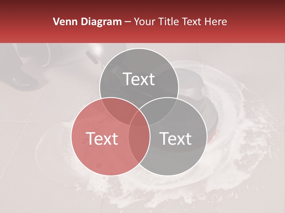 A Man Is Cleaning The Floor With A Machine PowerPoint Template