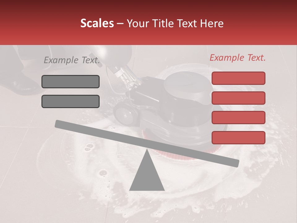 A Man Is Cleaning The Floor With A Machine PowerPoint Template