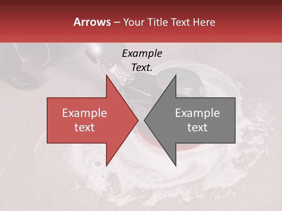 A Man Is Cleaning The Floor With A Machine PowerPoint Template