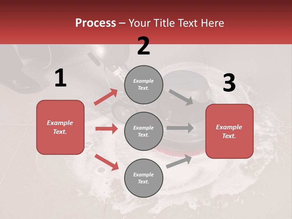A Man Is Cleaning The Floor With A Machine PowerPoint Template