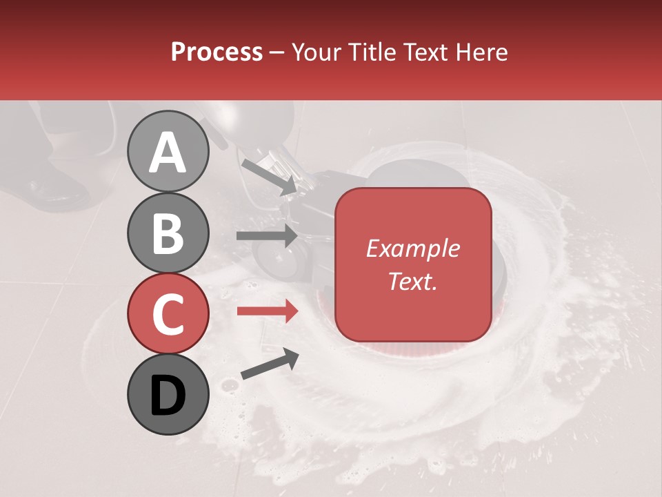 A Man Is Cleaning The Floor With A Machine PowerPoint Template