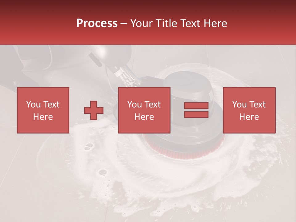 A Man Is Cleaning The Floor With A Machine PowerPoint Template