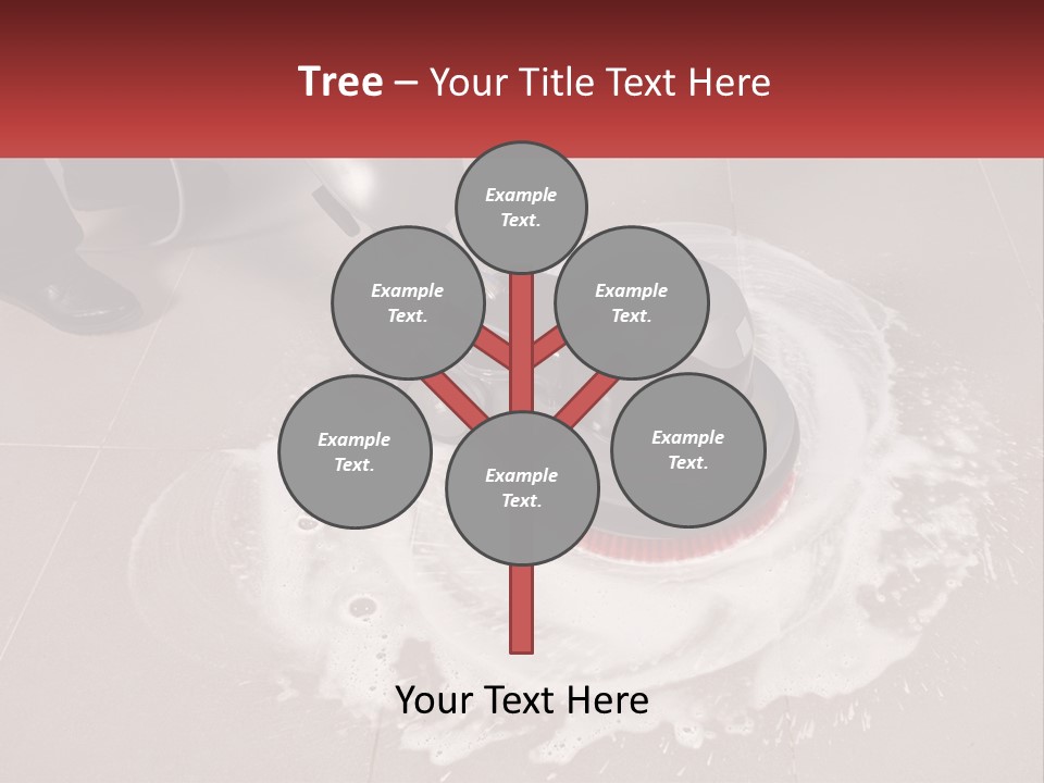 A Man Is Cleaning The Floor With A Machine PowerPoint Template