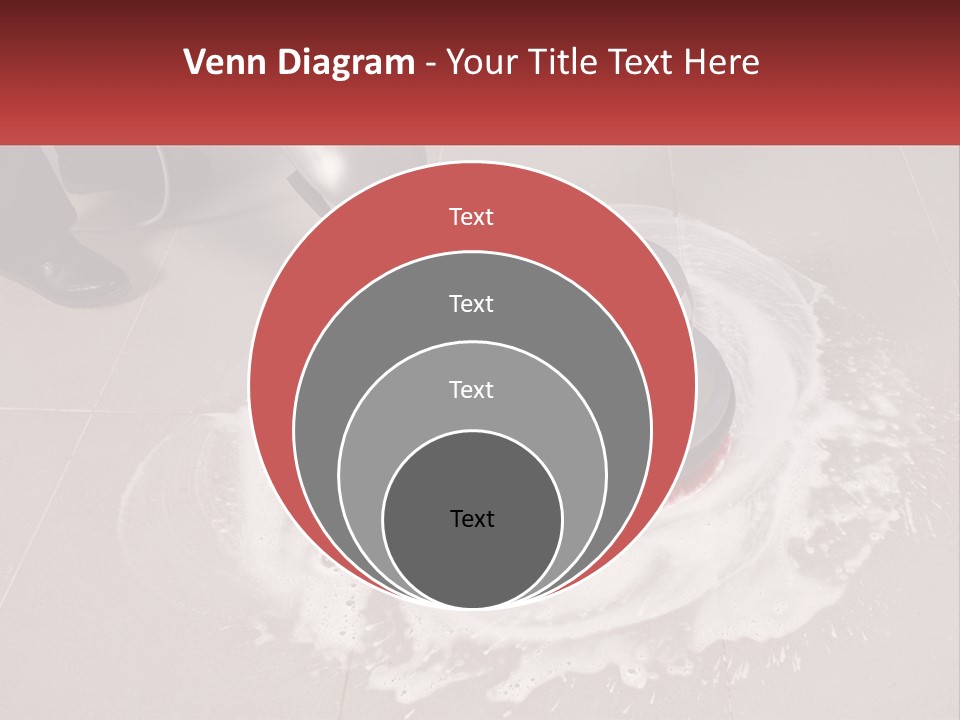 A Man Is Cleaning The Floor With A Machine PowerPoint Template