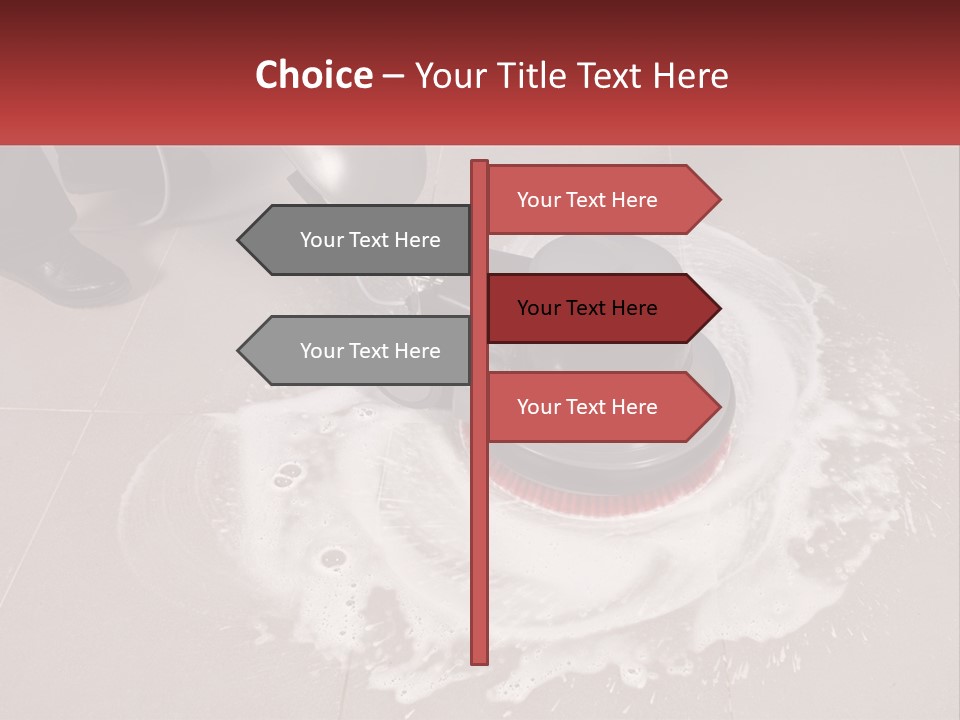 A Man Is Cleaning The Floor With A Machine PowerPoint Template