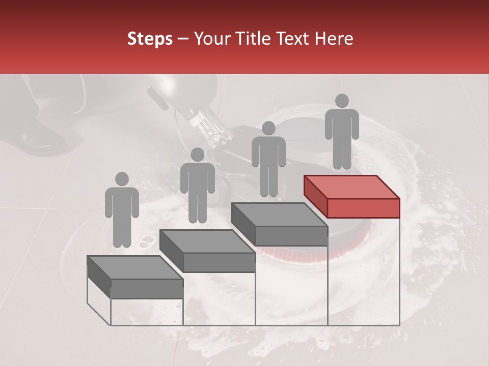 A Man Is Cleaning The Floor With A Machine PowerPoint Template