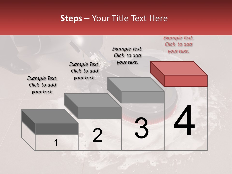 A Man Is Cleaning The Floor With A Machine PowerPoint Template