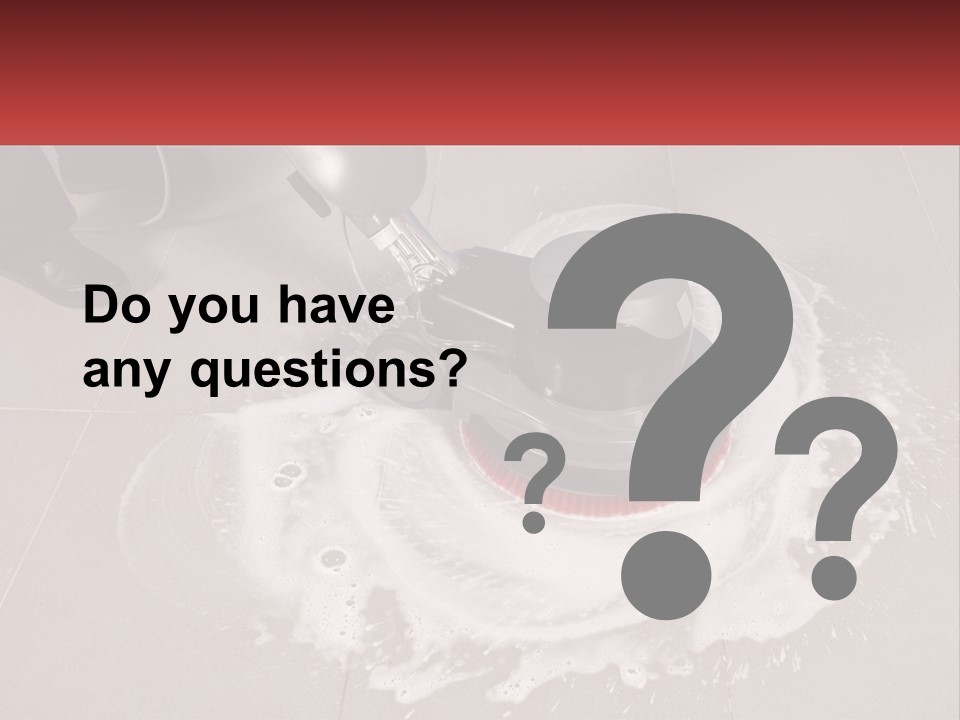 A Man Is Cleaning The Floor With A Machine PowerPoint Template