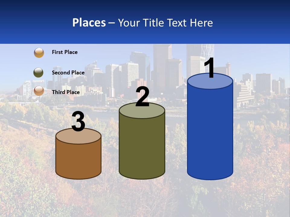 A City Skyline With A River In The Foreground PowerPoint Template