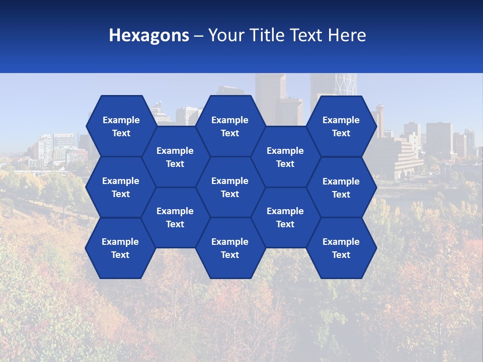 A City Skyline With A River In The Foreground PowerPoint Template