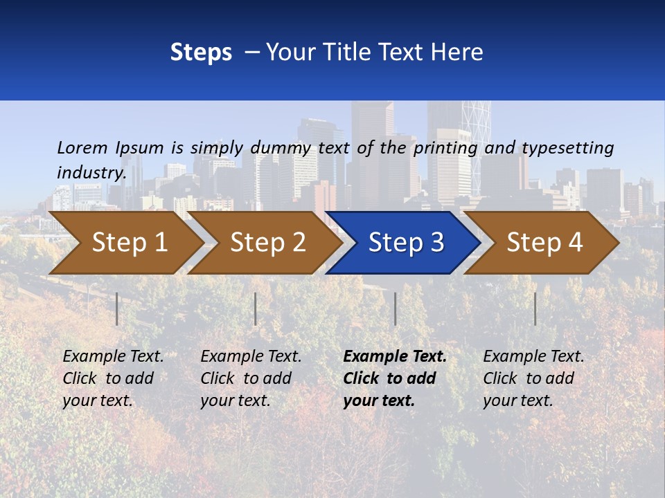 A City Skyline With A River In The Foreground PowerPoint Template
