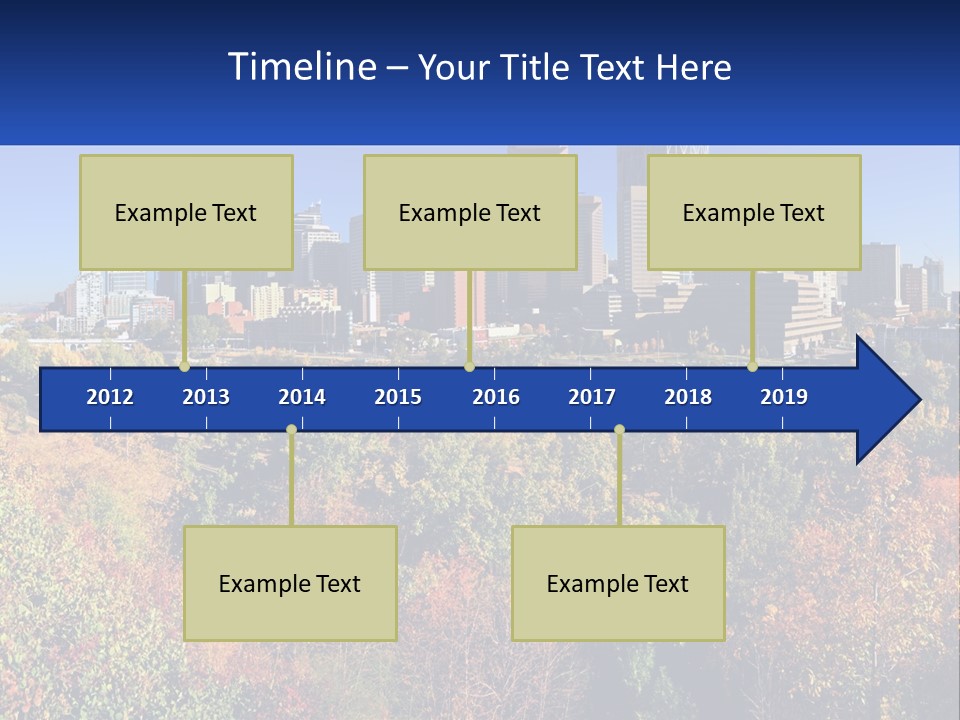 A City Skyline With A River In The Foreground PowerPoint Template