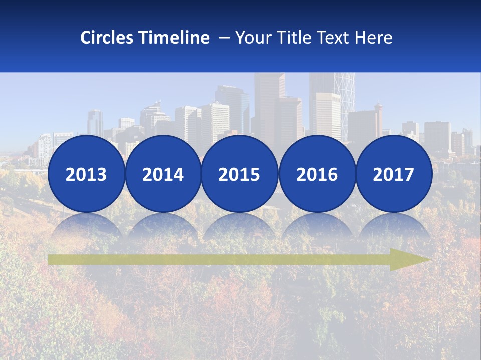 A City Skyline With A River In The Foreground PowerPoint Template