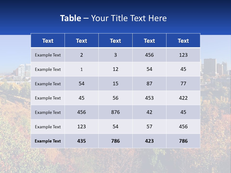 A City Skyline With A River In The Foreground PowerPoint Template