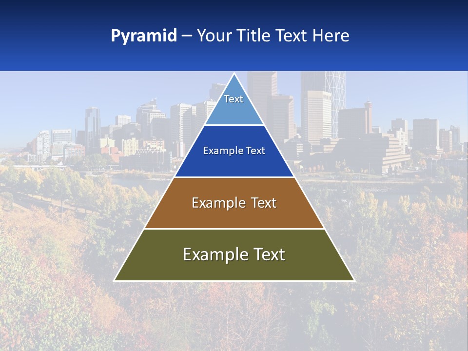 A City Skyline With A River In The Foreground PowerPoint Template