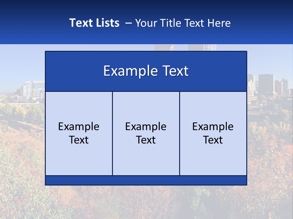 A City Skyline With A River In The Foreground PowerPoint Template
