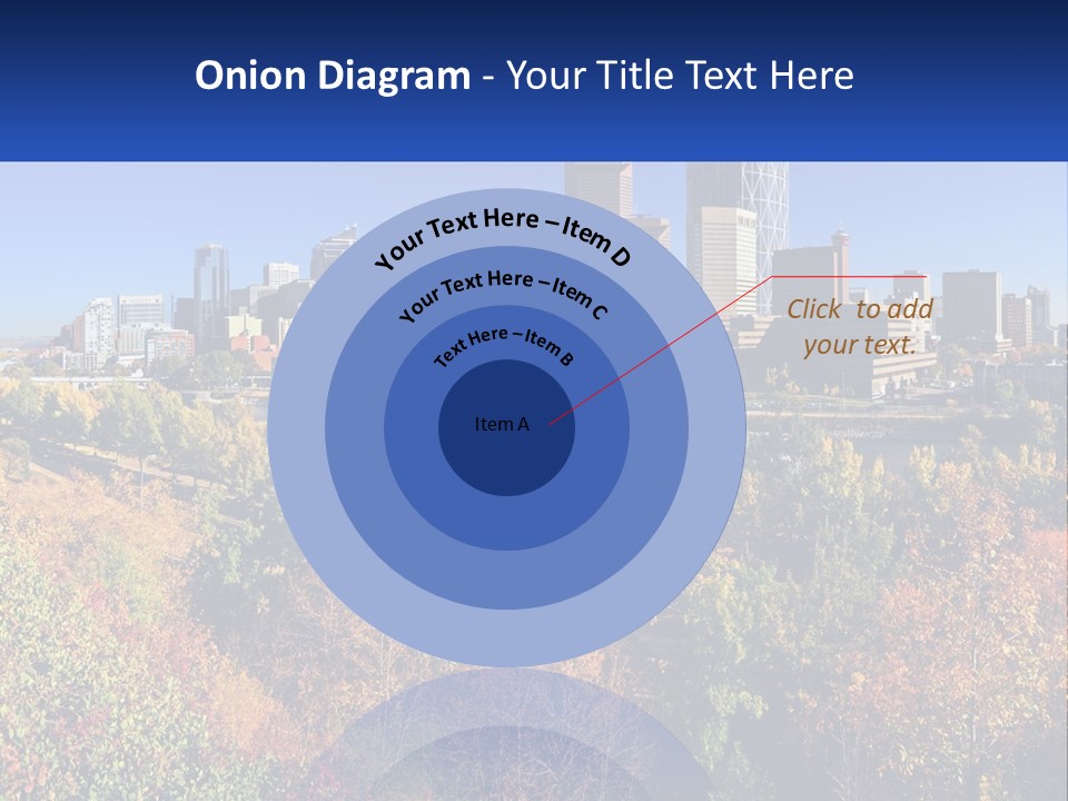 A City Skyline With A River In The Foreground PowerPoint Template
