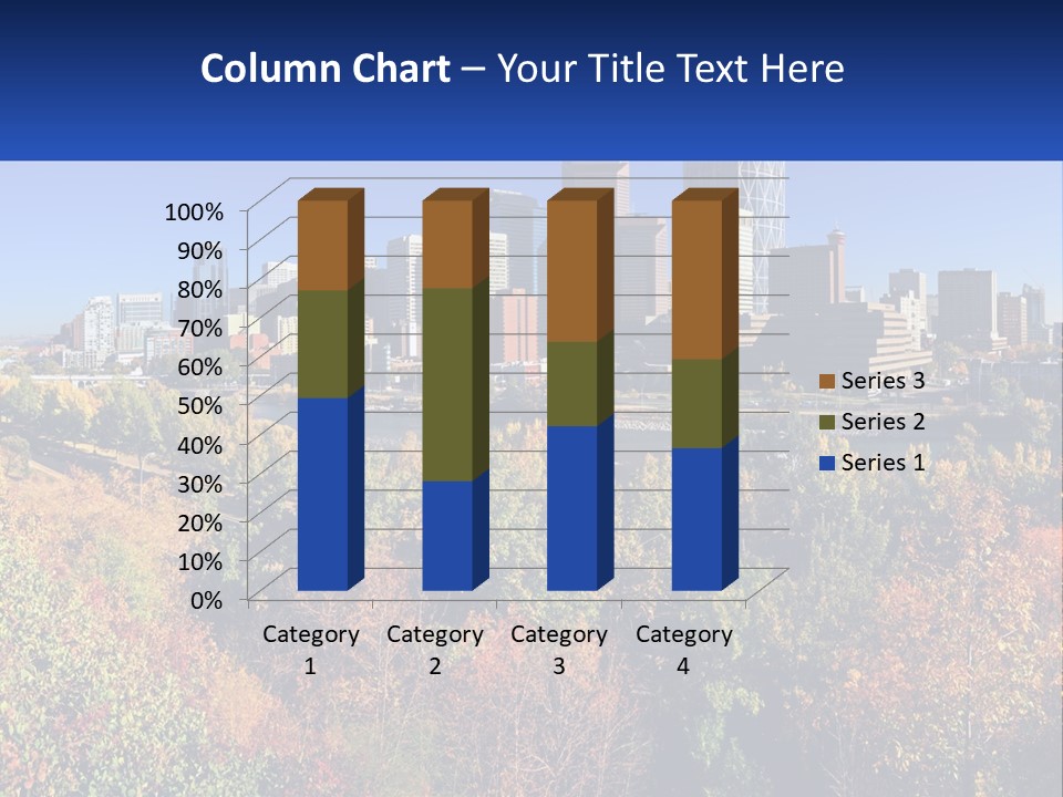 A City Skyline With A River In The Foreground PowerPoint Template