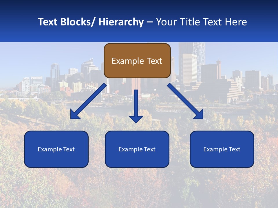 A City Skyline With A River In The Foreground PowerPoint Template