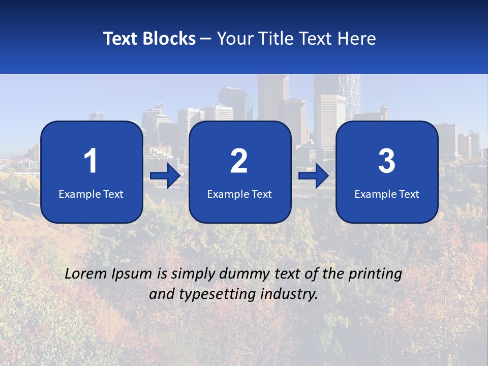 A City Skyline With A River In The Foreground PowerPoint Template