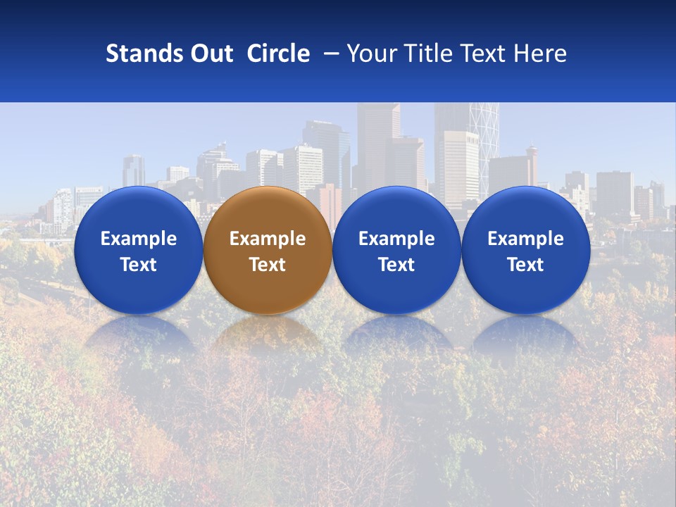 A City Skyline With A River In The Foreground PowerPoint Template