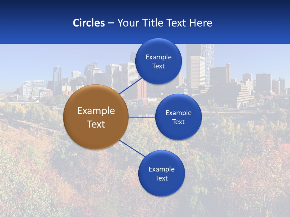 A City Skyline With A River In The Foreground PowerPoint Template