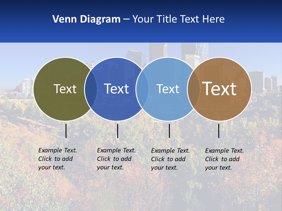 A City Skyline With A River In The Foreground PowerPoint Template