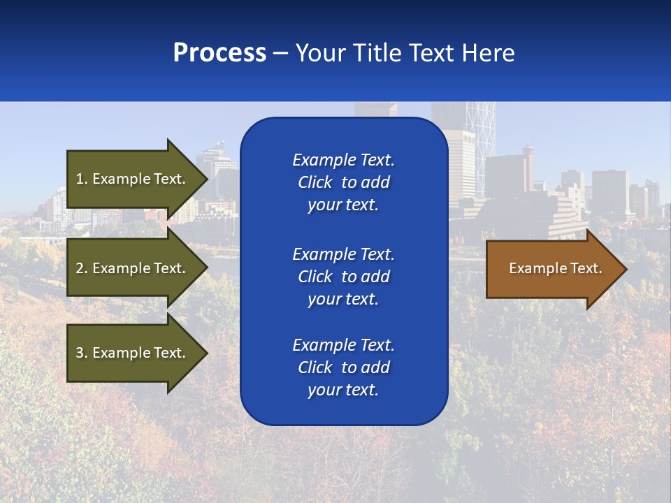 A City Skyline With A River In The Foreground PowerPoint Template