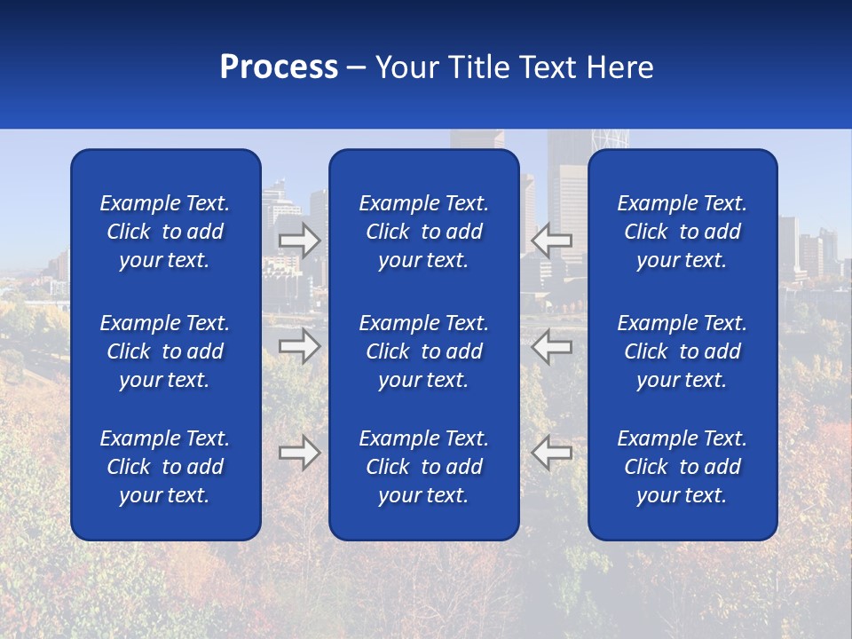 A City Skyline With A River In The Foreground PowerPoint Template