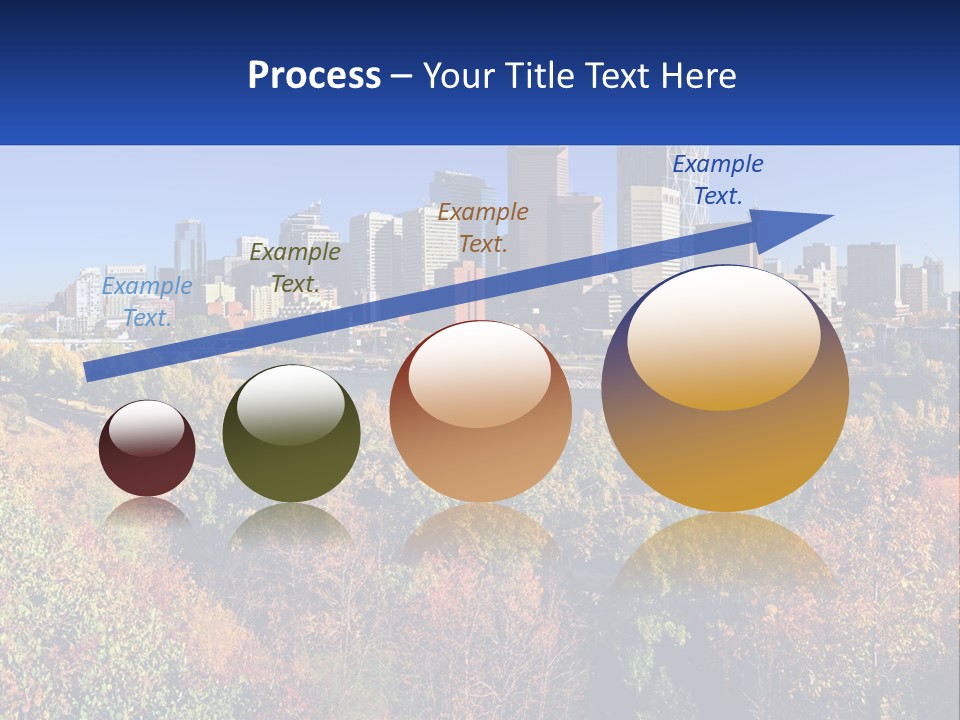 A City Skyline With A River In The Foreground PowerPoint Template