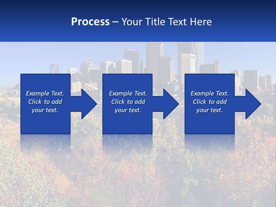 A City Skyline With A River In The Foreground PowerPoint Template