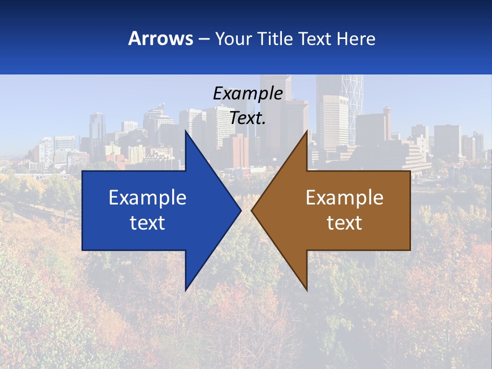 A City Skyline With A River In The Foreground PowerPoint Template