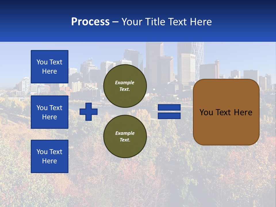 A City Skyline With A River In The Foreground PowerPoint Template