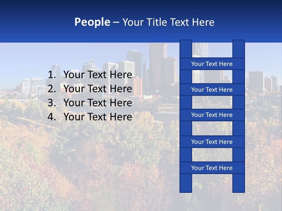 A City Skyline With A River In The Foreground PowerPoint Template