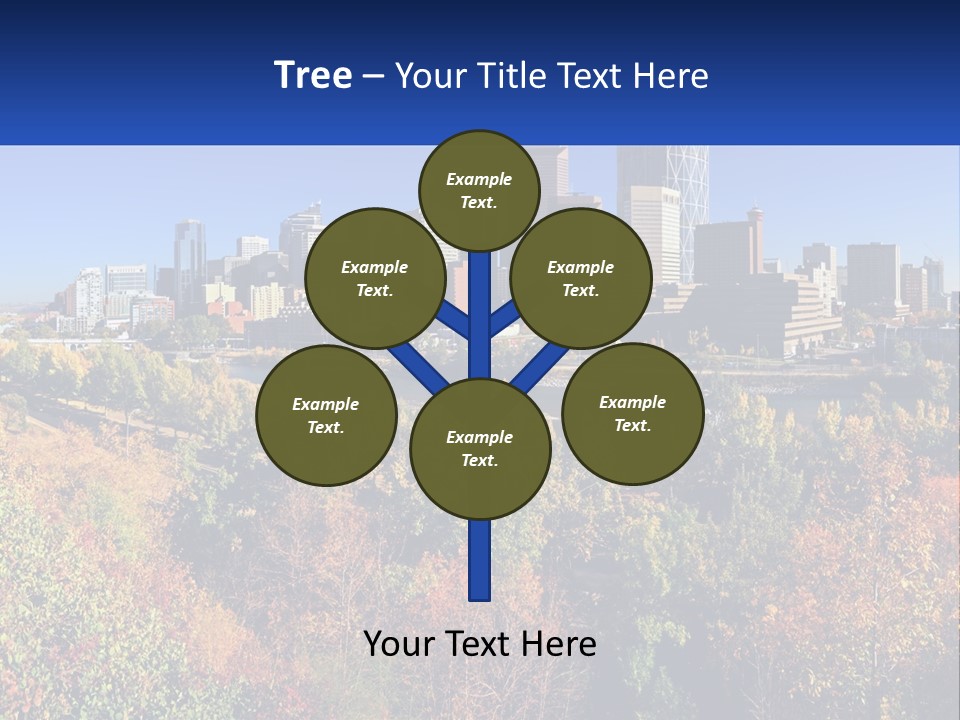 A City Skyline With A River In The Foreground PowerPoint Template