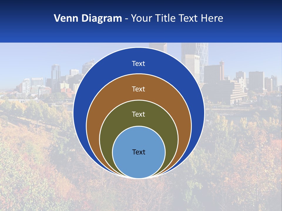 A City Skyline With A River In The Foreground PowerPoint Template