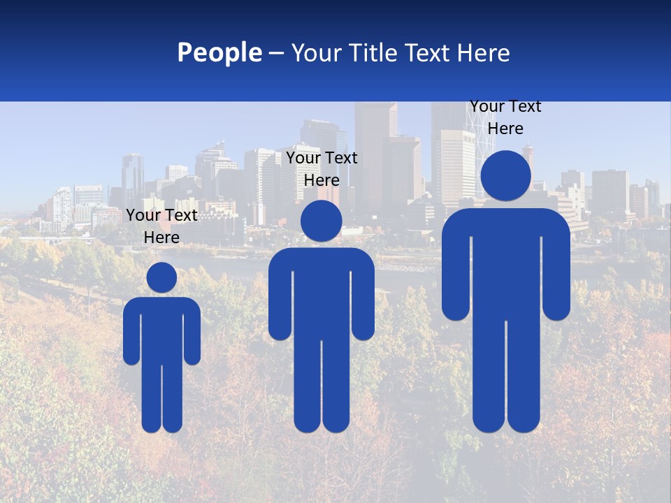 A City Skyline With A River In The Foreground PowerPoint Template