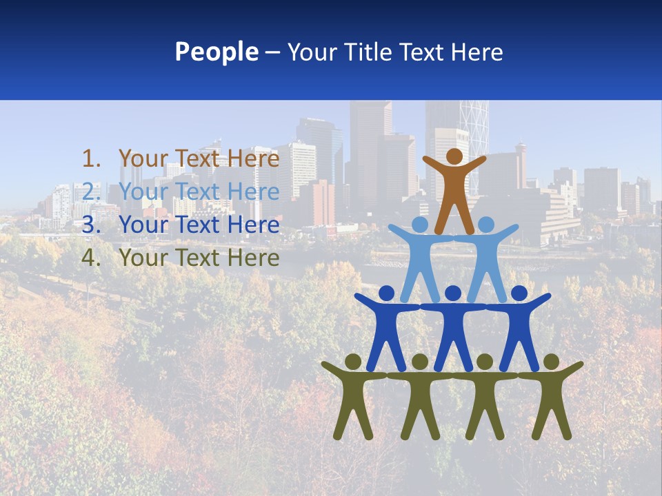 A City Skyline With A River In The Foreground PowerPoint Template