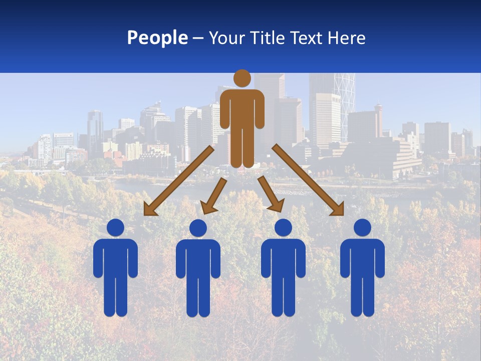 A City Skyline With A River In The Foreground PowerPoint Template