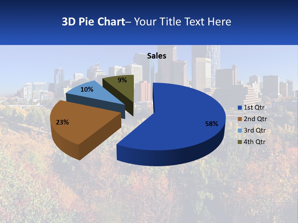 A City Skyline With A River In The Foreground PowerPoint Template