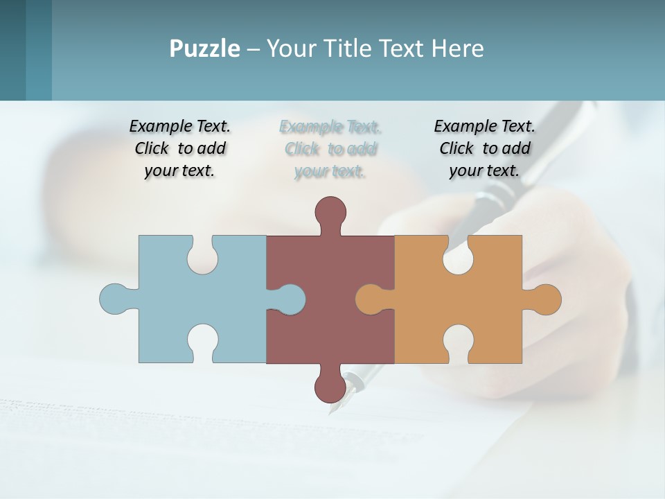 A Person Writing On A Piece Of Paper With A Pen PowerPoint Template