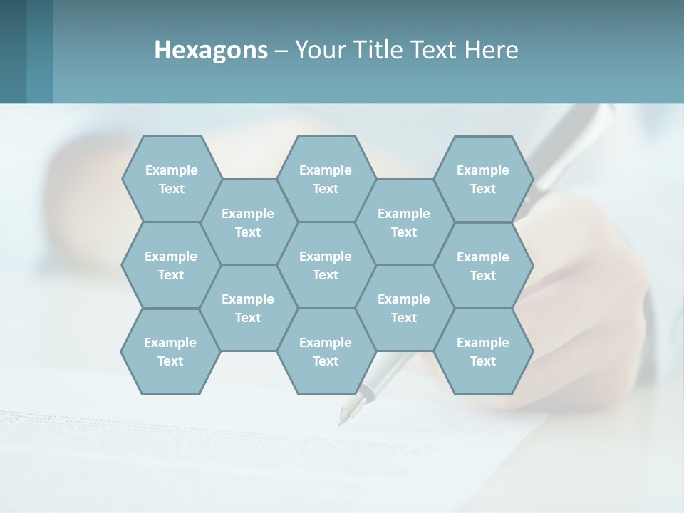 A Person Writing On A Piece Of Paper With A Pen PowerPoint Template