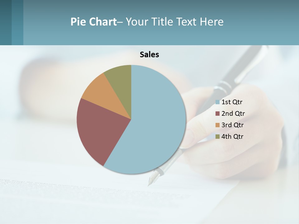 A Person Writing On A Piece Of Paper With A Pen PowerPoint Template