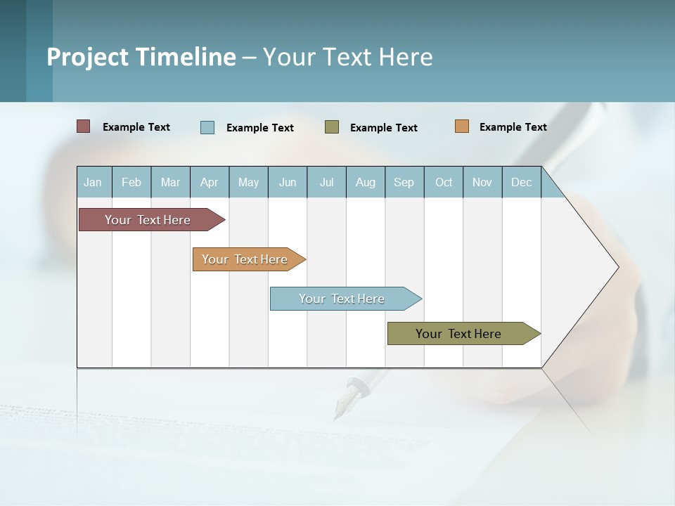 A Person Writing On A Piece Of Paper With A Pen PowerPoint Template