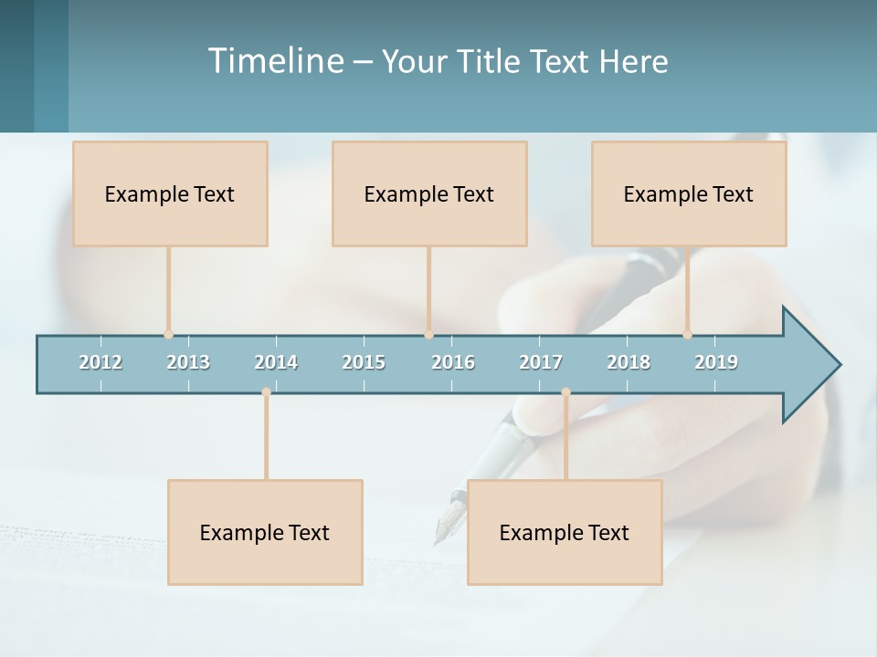 A Person Writing On A Piece Of Paper With A Pen PowerPoint Template