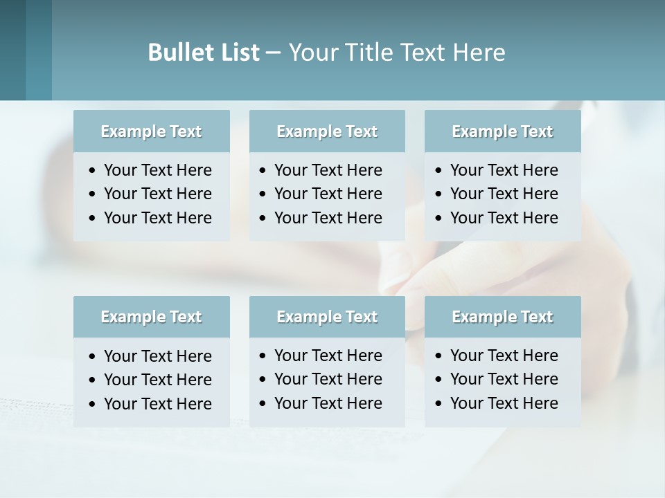 A Person Writing On A Piece Of Paper With A Pen PowerPoint Template