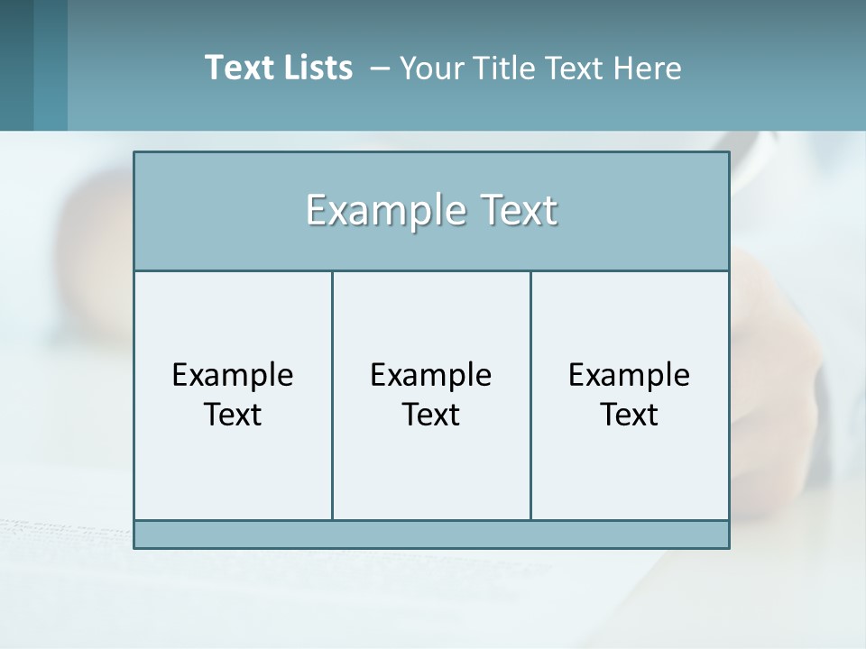 A Person Writing On A Piece Of Paper With A Pen PowerPoint Template